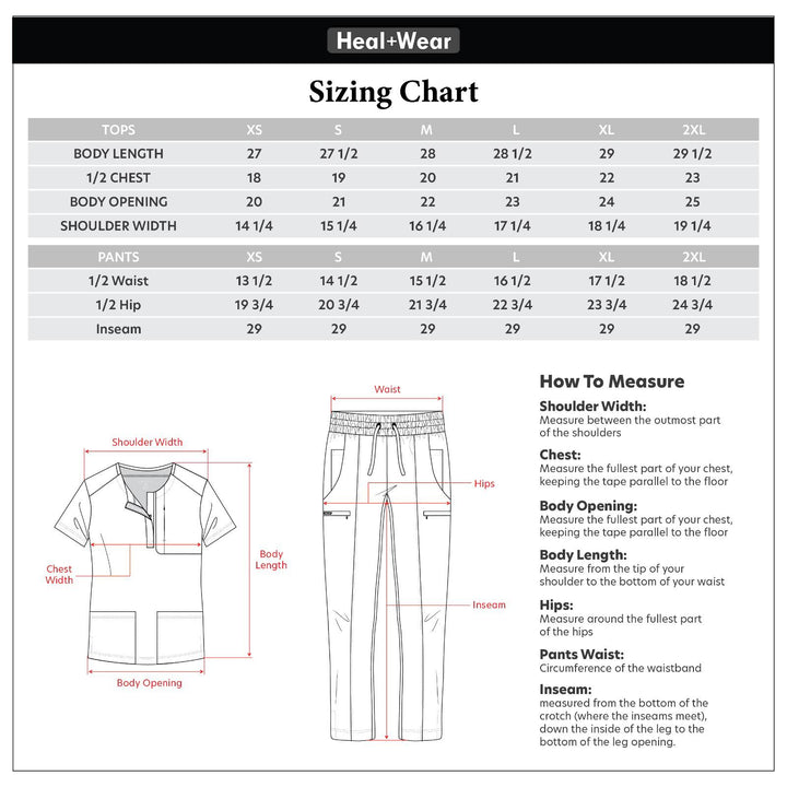 HEAL+WEAR Women’s V-Neck Multi-Pocket Scrub Top