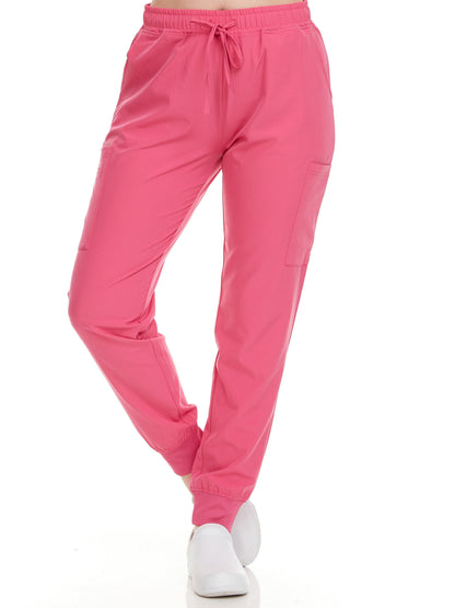 HEAL+WEAR Women’s Jogger Scrub Pants – Stretchy, Lightweight Medical Cargo Pants with Pockets – 4-Way Stretch - Elastic Waist & Drawstring – Multiple Colors Choic