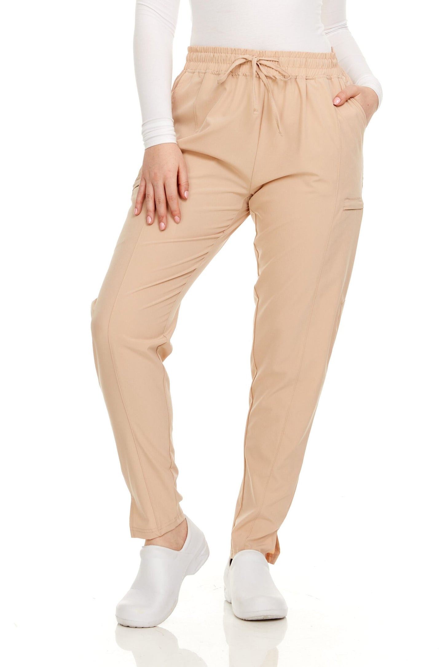 HEAL+WEAR Women’s Scrub Pants with Pockets – Stretch Jogger Medical Workwear,4-Way Stretch, Elastic Waist Nurse Uniform Bottoms